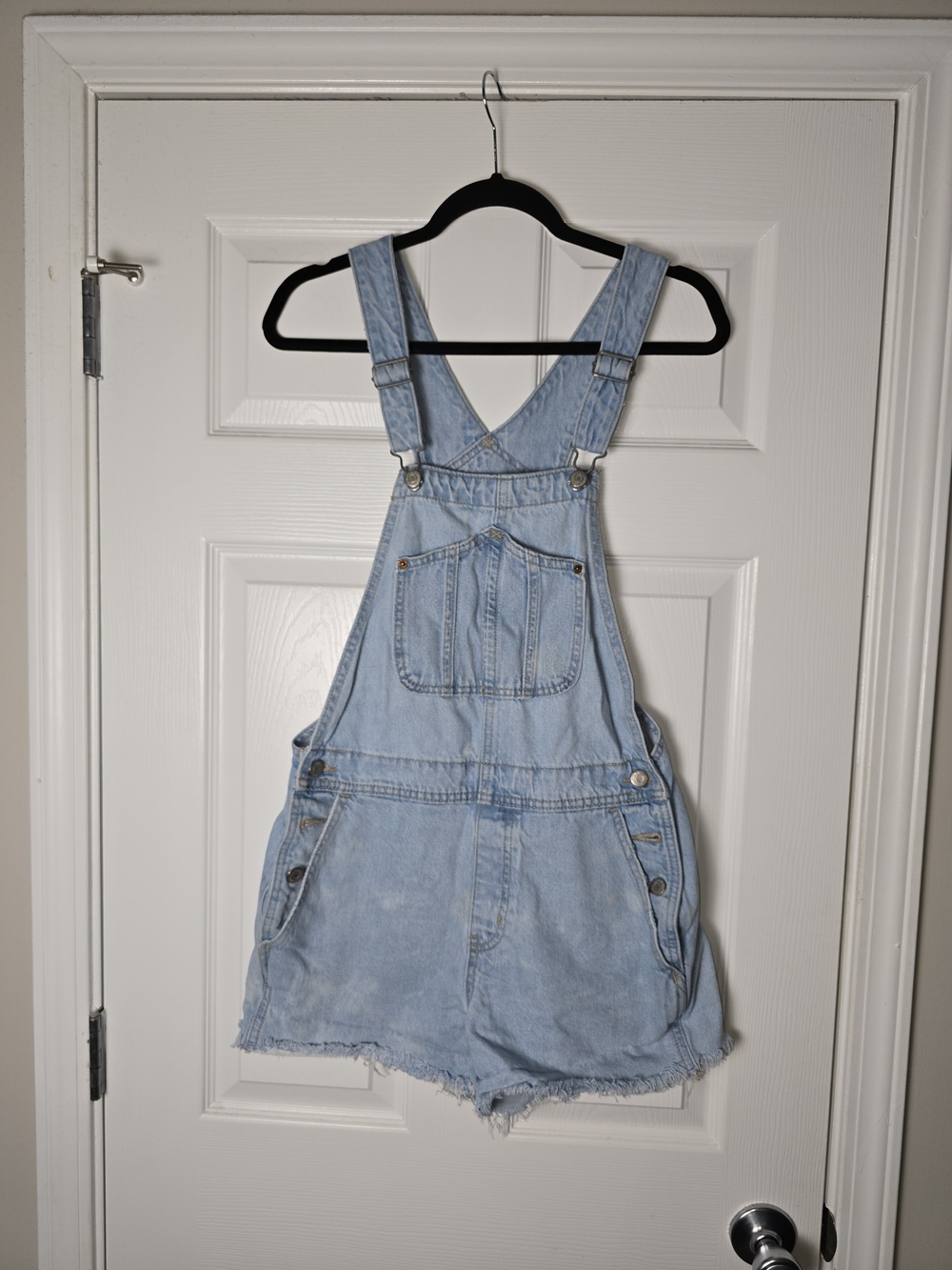 Old Navy Light Wash Denim Short Overalls Size Small